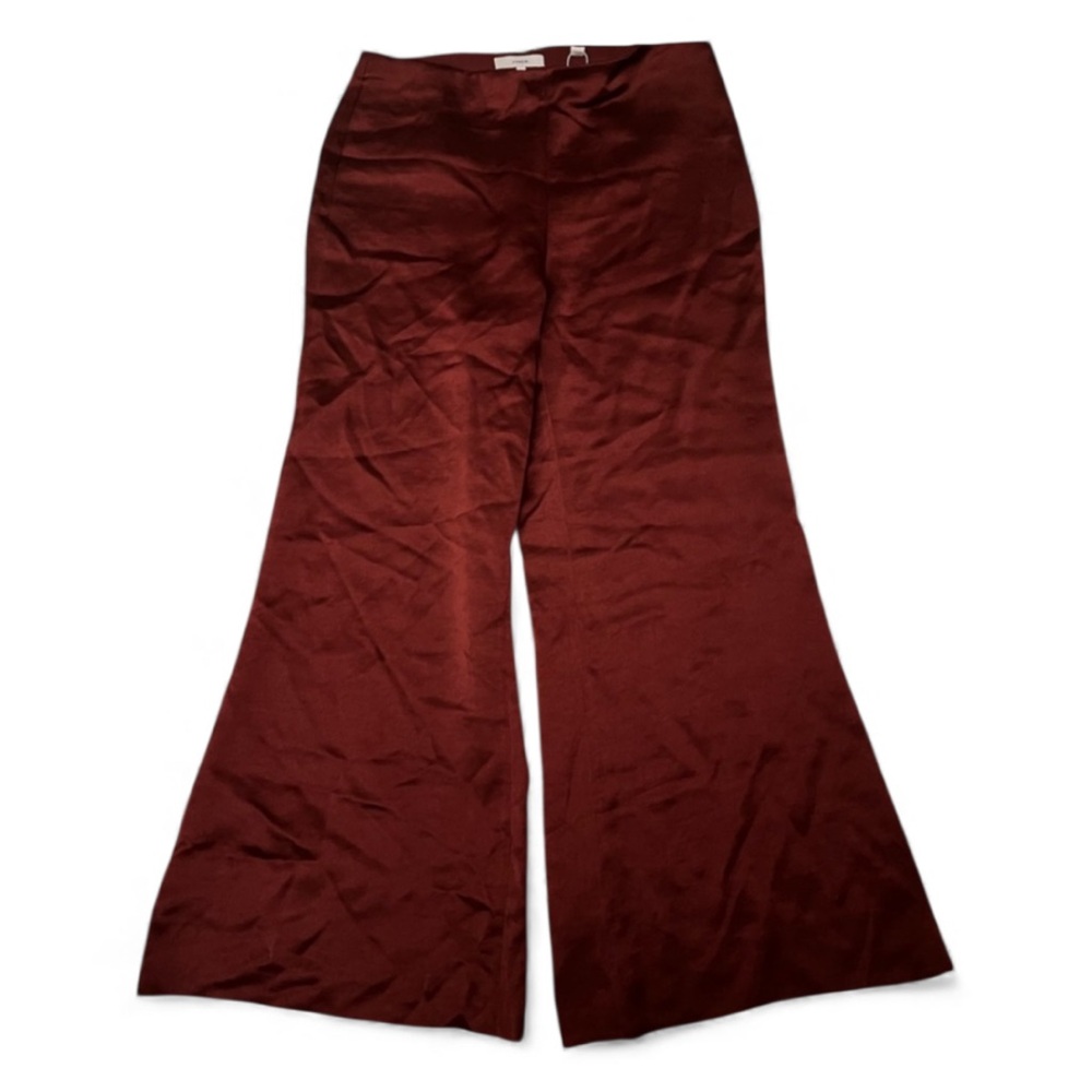 NWT Vince Satin Wide Leg Flare Satin Pants Trousers Sz 2 $325